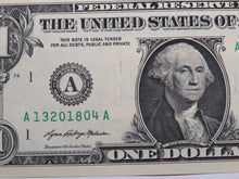 Load image into Gallery viewer, $1 2021 Minor Wet Ink Transfer Error Federal Reserve Bank Note Bill UNC++