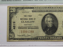 Load image into Gallery viewer, $20 1929 Glasgow Kentucky KY National Currency Bank Note Bill Ch. #4819 VF20