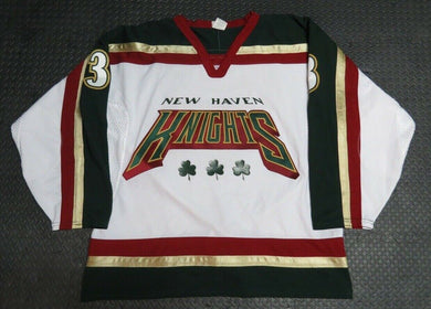 2000-01 Brian Bolf New Haven Knights Game Used Worn UHL Hockey Jersey!