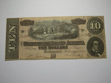 Load image into Gallery viewer, $10 1864 Richmond Virginia VA Confederate Currency Bank Note Bill RARE T68 VF