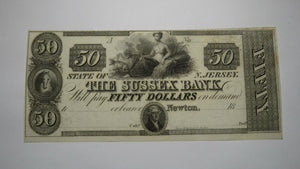 $50 18__ Newton New Jersey NJ Obsolete Currency Bank Note Remainder Bill UNC++