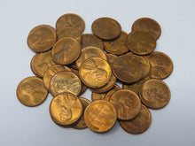 Load image into Gallery viewer, 1945-D Brilliant Uncirculated Wheat Cent Penny Partial Roll 35+ Uncirculated BU