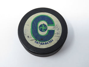 Vintage Shawinigan Cataractes QMJHL Game Puck Hockey Team Quebec Major Junior
