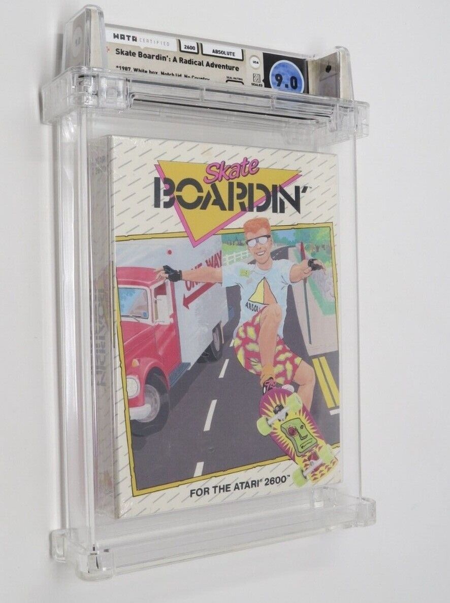 Skate Boardin' Atari 2600 Sealed Video Game Wata Graded 9.0 A++ Skateboarding