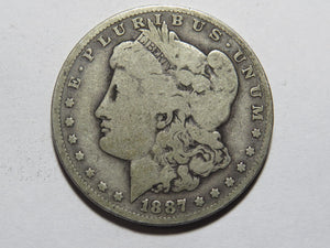 $1 1887-O Morgan Silver Dollar!  90% Circulated US Silver Coin Tougher Date