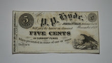 Load image into Gallery viewer, $.05 1852 Jordanville New York NY Obsolete Currency Bank Note Bill! CU+ Herkimer