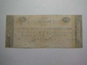 $1 18__ Hulmeville Pennsylvania Obsolete Currency Bank Note Bill Remainder UNC+