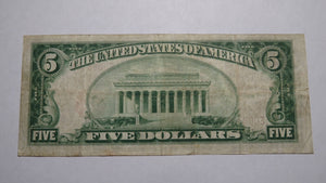 $5 1929 Oakdale Pennsylvania PA National Currency Bank Note Bill Ch. #5327 VF+