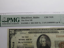 Load image into Gallery viewer, $20 1929 Blackfoot Idaho ID National Currency Bank Note Bill Ch. #7419 VF25 PMG