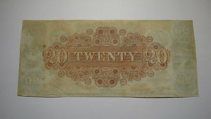 $20 18__ New Orleans Louisiana LA Obsolete Currency Bank Note Bill Canal Bank AU