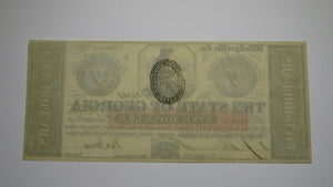 $5 1862 Milledgeville Georgia GA Obsolete Currency Bank Note Bill! State of GA