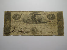 Load image into Gallery viewer, $2 1823 New Haven Connecticut CT Obsolete Currency Bank Note Bill The Eagle Bank