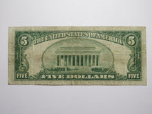 Load image into Gallery viewer, $5 1929 Indianapolis Indiana IN National Currency Bank Note Bill Ch. #869 FINE+