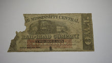 Load image into Gallery viewer, $2 1862 Holly Springs Mississippi Obsolete Currency Bank Note Bill Central RR