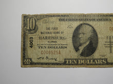Load image into Gallery viewer, $10 1929 Harrisburg Illinois IL National Currency Bank Note Bill Ch #4003 RARE