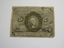 Load image into Gallery viewer, 1863 $.05 Second Issue Fractional Currency Obsolete Bank Note Bill! 2nd Fine+