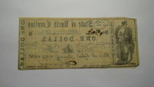 Load image into Gallery viewer, $1 1861 Raleigh North Carolina NC Obsolete Currency Bank Note Bill State of NC!