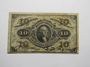 1863 $.10 Third Issue Fractional Currency Obsolete Bank Note Bill 3rd Issue VF