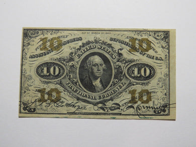 1863 $.10 Third Issue Fractional Currency Obsolete Bank Note Bill 3rd Issue VF+
