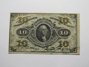 1863 $.10 Third Issue Fractional Currency Obsolete Bank Note Bill 3rd Issue VF+