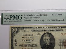 Load image into Gallery viewer, $20 1929 Anaheim California National Currency Bank Note Bill Ch. #10228 VF25 PMG