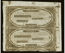 Load image into Gallery viewer, $1 18__ Windsor Vermont VT Obsolete Currency Uncut Bank Sheet Notes Uncirculated