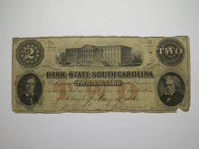 Load image into Gallery viewer, $2 1860 Charleston South Carolina SC Obsolete Currency Bank Note Bill Bank of SC