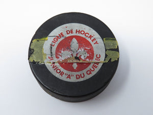 La Tuque Loups Game Used Official Canadian Junior Hockey Game Puck Defunct Team