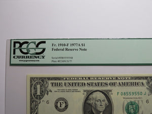 $1 1977 Bookend Atlanta GA Federal Reserve Bank Note Currency Bill PCGS 65PPQ