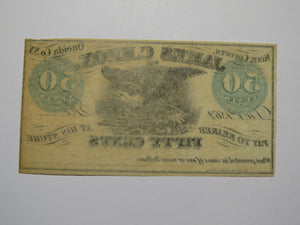 $.50 1862 Knox Corners New York NY Obsolete Currency Bank Note Bill Oneida Co.