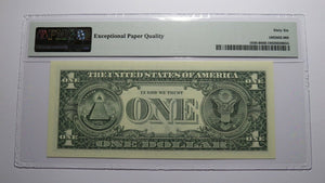 $1 2003 Radar Serial Number Federal Reserve Currency Bank Note Bill PMG UNC66EPQ