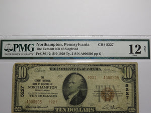 $10 1929 Northampton Pennsylvania National Currency Bank Note Bill Siegfried NB