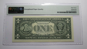 $1 1988 Radar Serial Number Federal Reserve Currency Bank Note Bill PMG UNC67EPQ