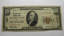 Load image into Gallery viewer, $10 1929 Quaker City Ohio OH National Currency Bank Note Bill Ch. #1989 FINE