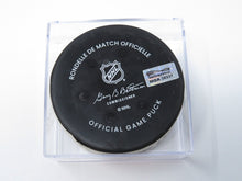 Load image into Gallery viewer, 2022-23 Edmonton Oilers Vs. Seattle Kraken Game Used NHL Puck -McDavid 5 Points