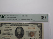 Load image into Gallery viewer, $20 1929 Osborne Kansas KS National Currency Bank Note Bill Charter #5834 VF30
