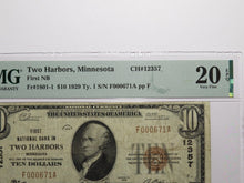 Load image into Gallery viewer, $10 1929 Two Harbors Minnesota National Currency Bank Note Bill #12357 VF20 PMG