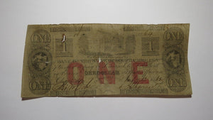 $1 1862 Charleston South Carolina SC Obsolete Currency Bank Note Bill Bank of SC