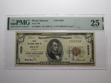Load image into Gallery viewer, $5 1929 Pratt Kansas KS National Currency Bank Note Bill Charter #6229 VF25 PMG