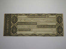 Load image into Gallery viewer, $5 18__ Windsor Vermont VT Obsolete Currency Bank Note Bill Remainder Rare UNC+
