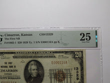 Load image into Gallery viewer, $20 1929 Cimarron Kansas KS National Currency Bank Note Bill Ch. #13329 VF25