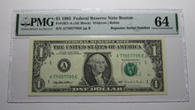 Load image into Gallery viewer, $1 1995 Repeater Serial Number Federal Reserve Currency Bank Note Bill PMG UNC64