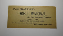 Load image into Gallery viewer, 1864 Confederate Currency Facsimile Political Advertising Note Thos McMichael