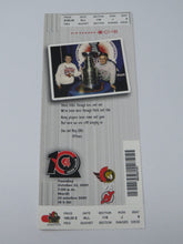 Load image into Gallery viewer, October 23, 2001 Ottawa Senators New Jersey Devils NHL Full Hockey Ticket Mint