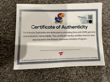 Load image into Gallery viewer, 2021 D.J. Withers Kansas Jayhawks Game Used Worn NCAA ADIDAS Football Jersey
