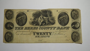 $20 18__ Reading Pennsylvania Obsolete Currency Bank Note Bill Remainder Berks