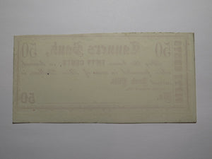 $.50 1862 Catskill New York NY Obsolete Currency Note Bill Tanners Bank UNC++