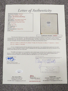 1957 Detroit Red Wings Hockey Team Signed Promo Poster Gordie Howe Terry Sawchuk