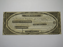 Load image into Gallery viewer, $1 18__ Windsor Vermont VT Obsolete Currency Bank Note Bill Remainder UNC++++