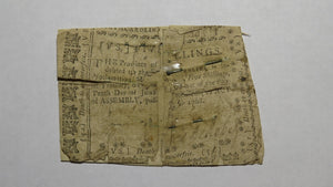 1768 Five Shillings North Carolina NC Colonial Currency Note Bill RARE 5s USA